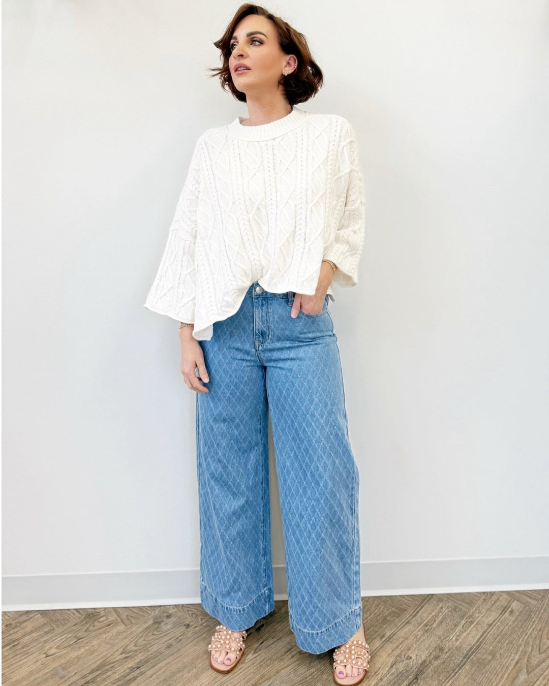 Barker High Rise Jacquard DenimJeans