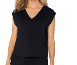 Short Sleeve V Neck Top