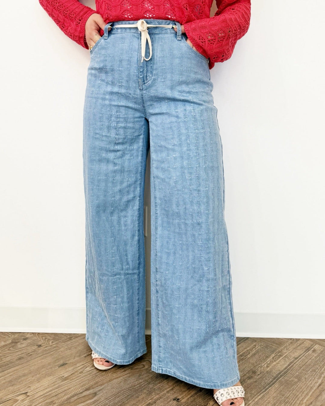 Vista Pull on Textured Denimdenim