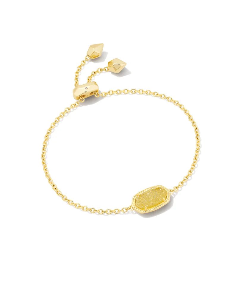 Elaina Rose Gold Adjustable Chain Bracelet in Rose Gold Drusy