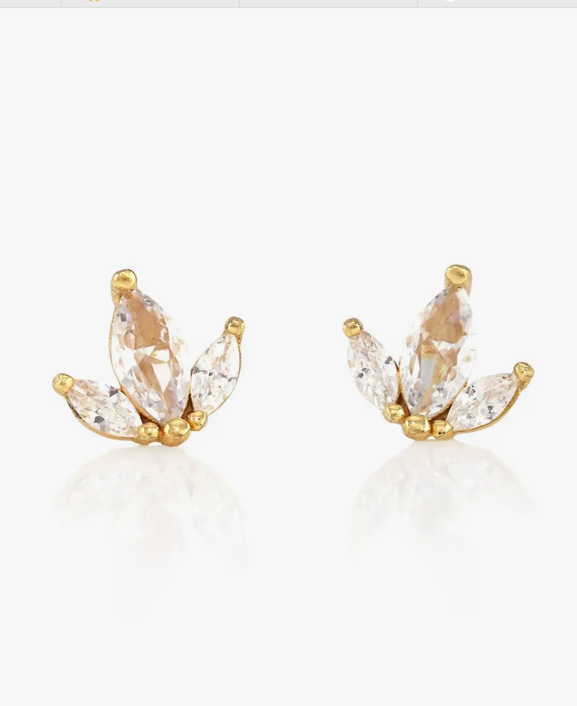 Kris Nations Triple Crystal Marquis Stud EarringsEarrings