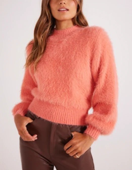 Mink Pink Luma Fluffy Sweater