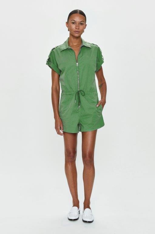 Pistola Meg Short Sleeve Zip Front JumpsuitRomper