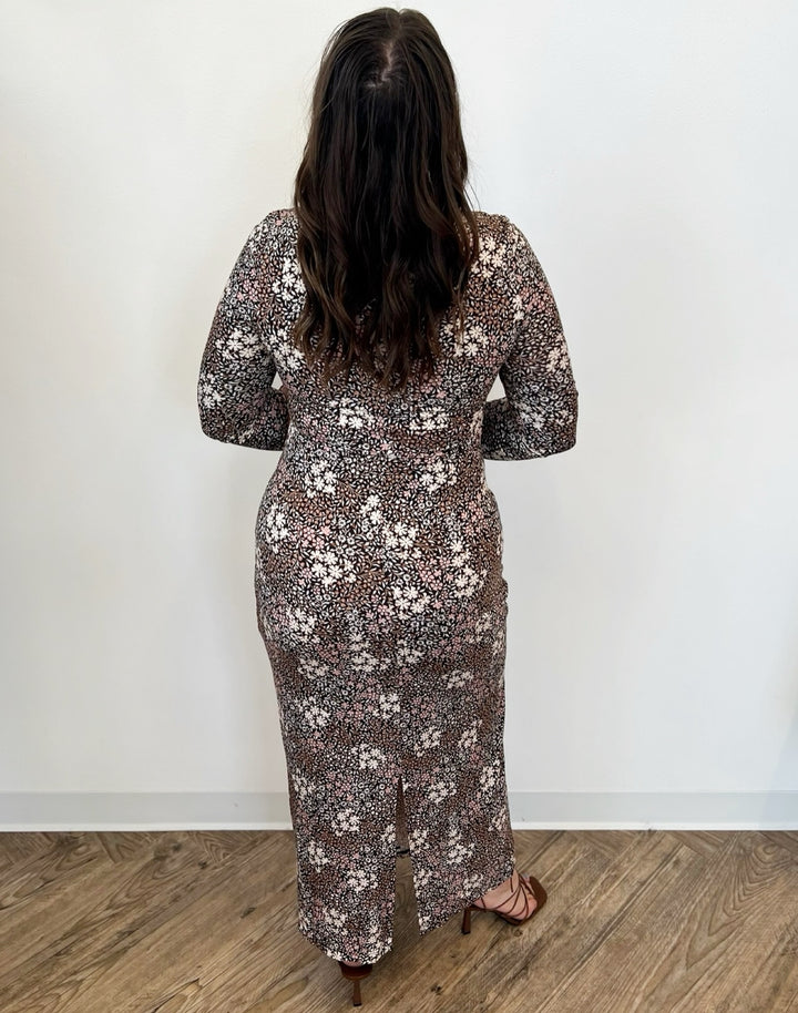 Tatianna Long Sleeve Floral Midi Dress