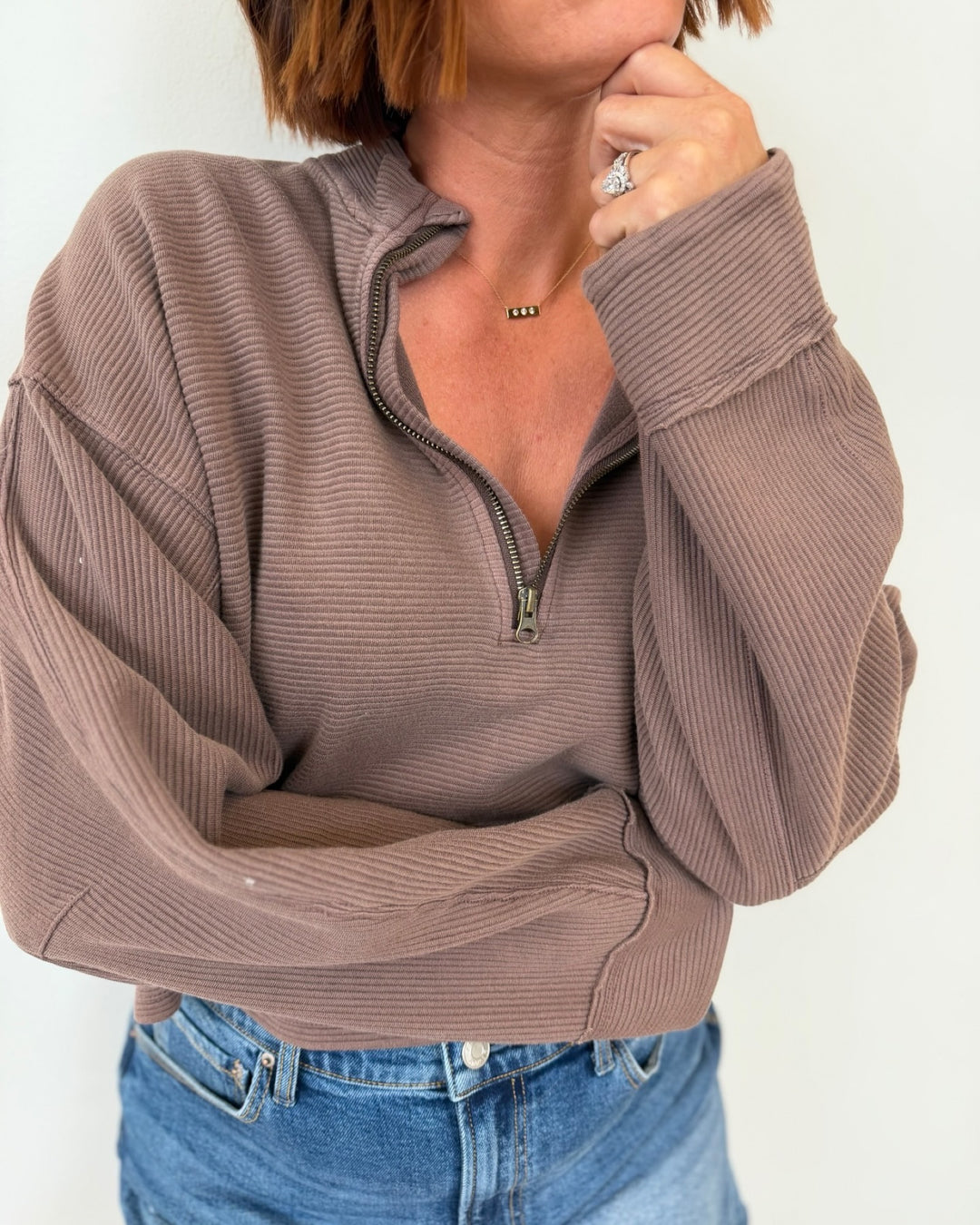 Free People Celeste Quarter Zip