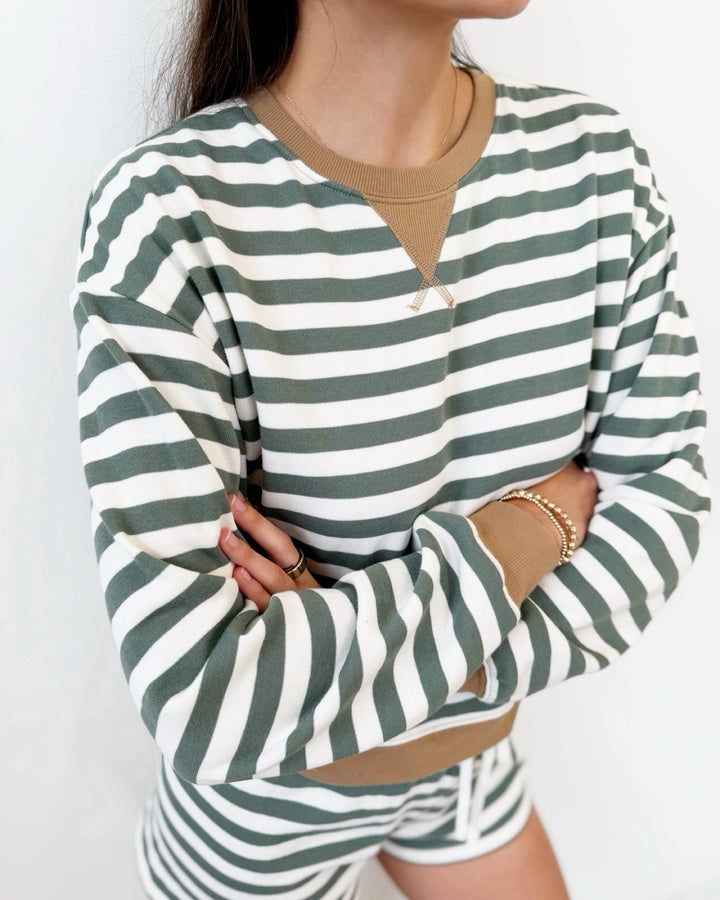 Z Supply Low Key Stripe Sweatshirt