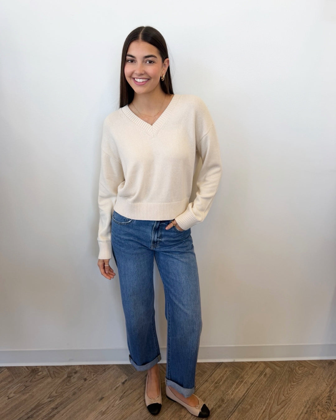 Patterson Long Sleeve V Neck Sweater