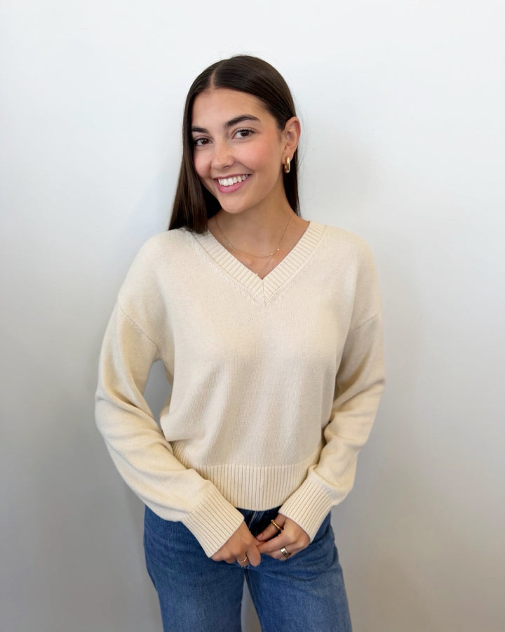 Patterson Long Sleeve V Neck Sweater