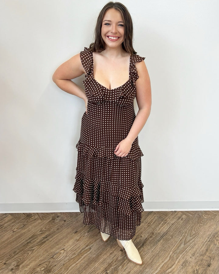 Charlene Polka Dot Tiered Dress