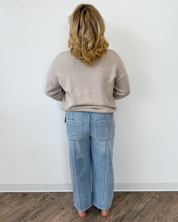 Liverpool Beach Comber with Self Belt 26" Inseam