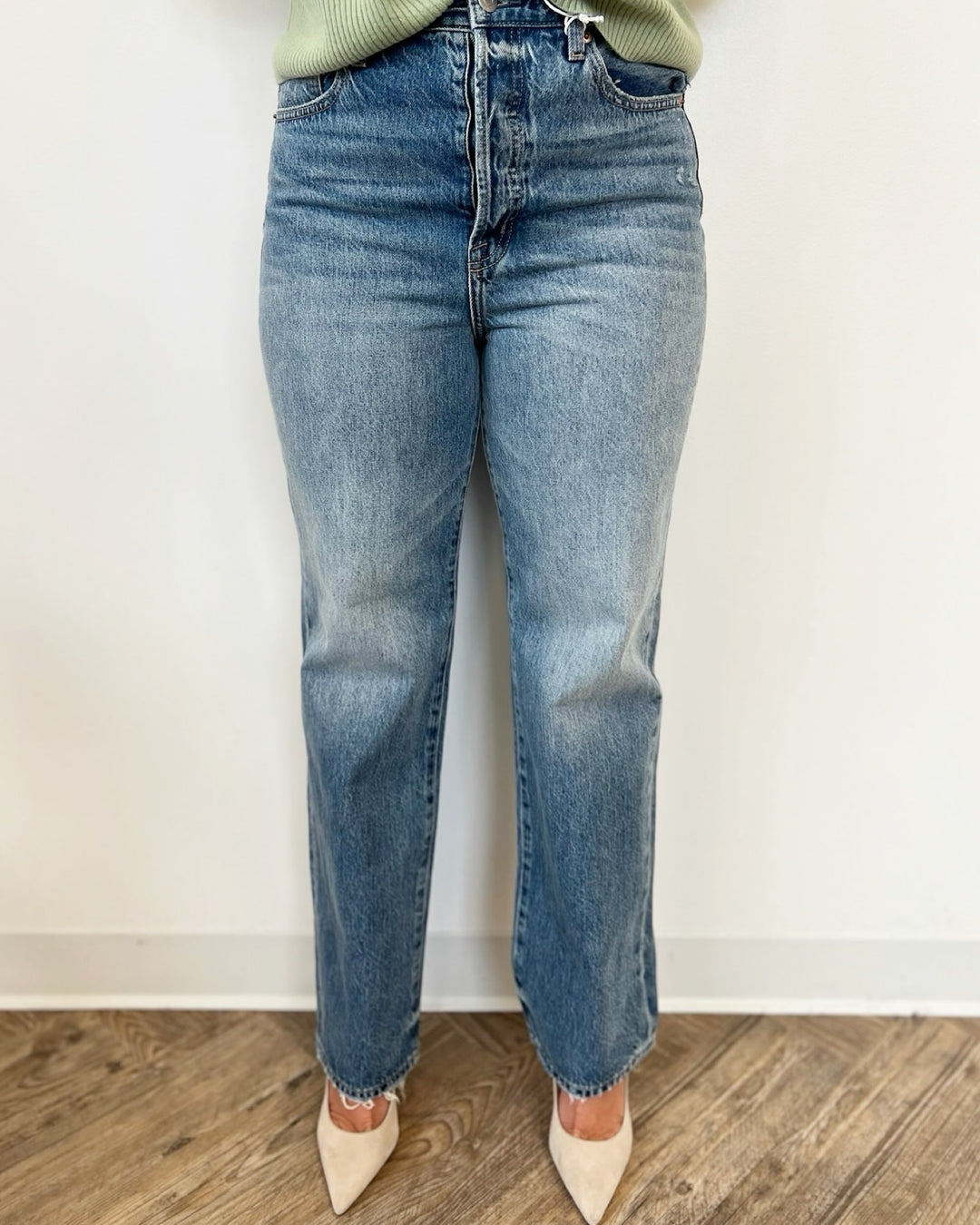 Henson Ultra High Rise Straight Leg Denim