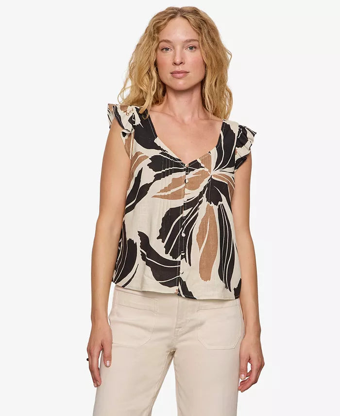 Sanctuary Within Time Button Linen Shell