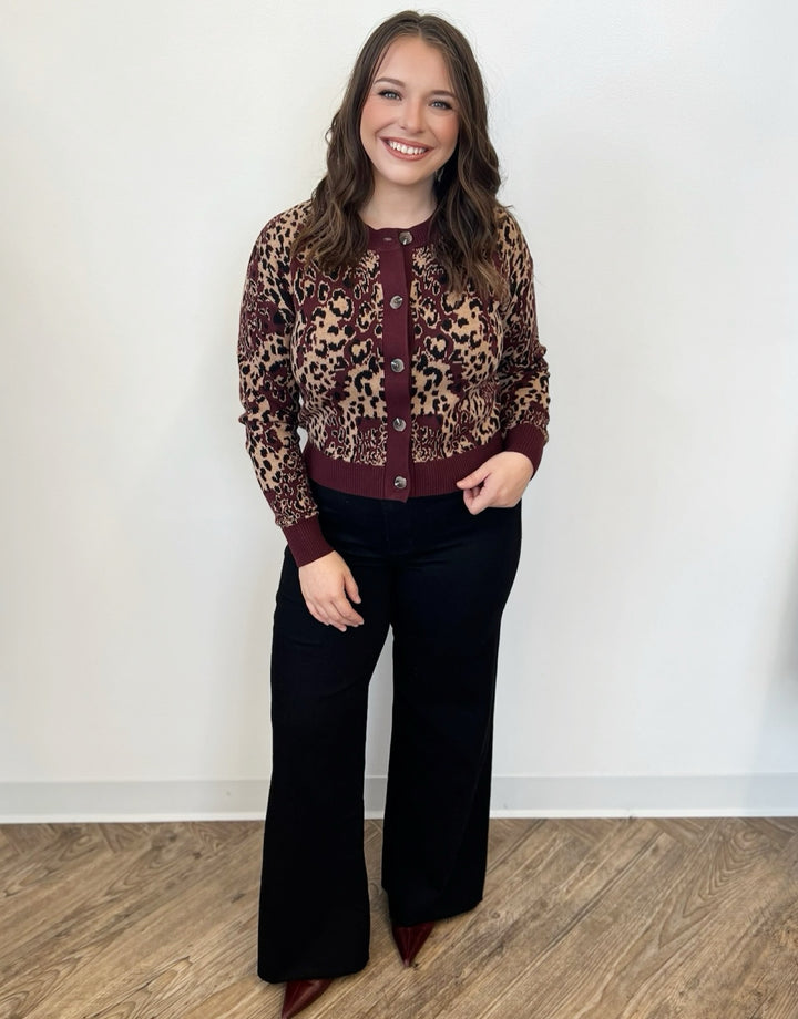 Vinnie Printed Long Sleeve Cardigan