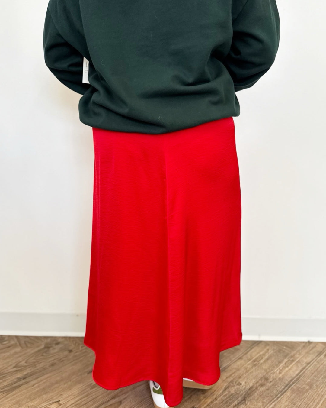 Peyton Satin Midi Skirt