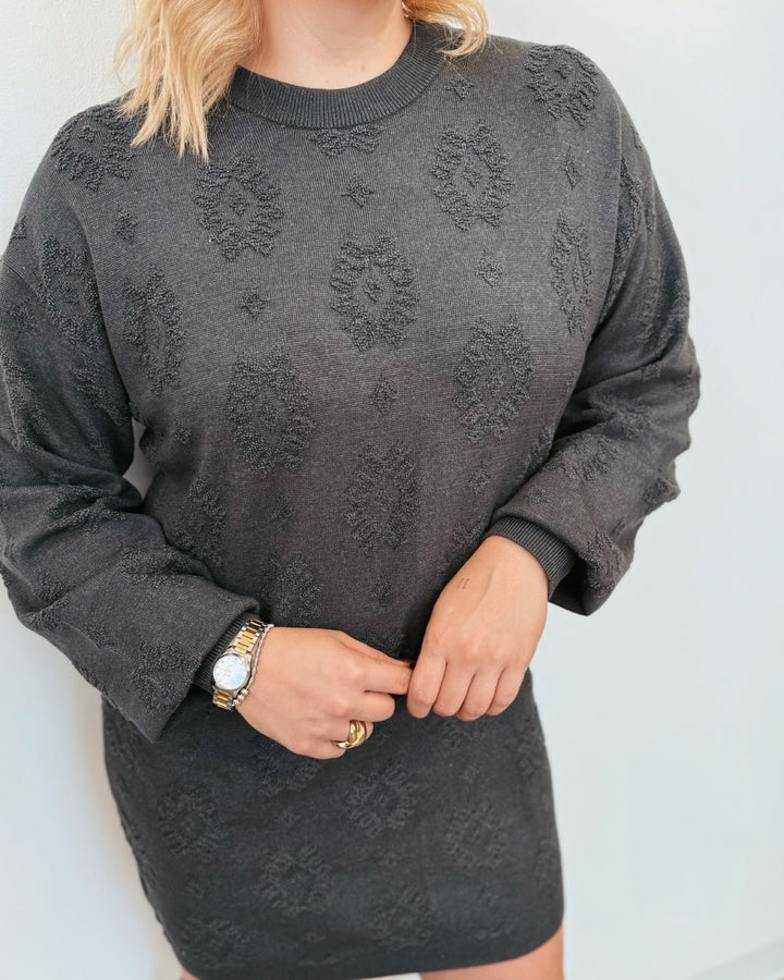 Lydia Jacquard Sweater Dress