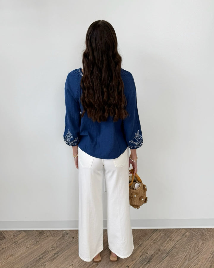 Liverpool Weekender Wide Leg Pant with 30" Inseam