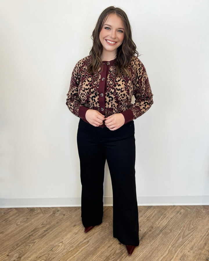 Vinnie Printed Long Sleeve Cardigan