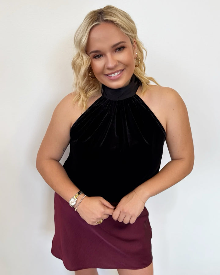Monroe Sleeveless Velvet Top