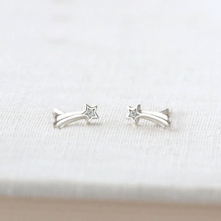 Kris Nations Shooting Star with Crystals Stud Earrings