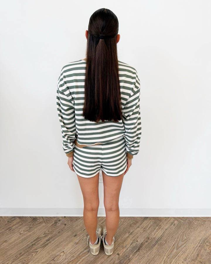 Z Supply Low Key Stripe Sweatshirt