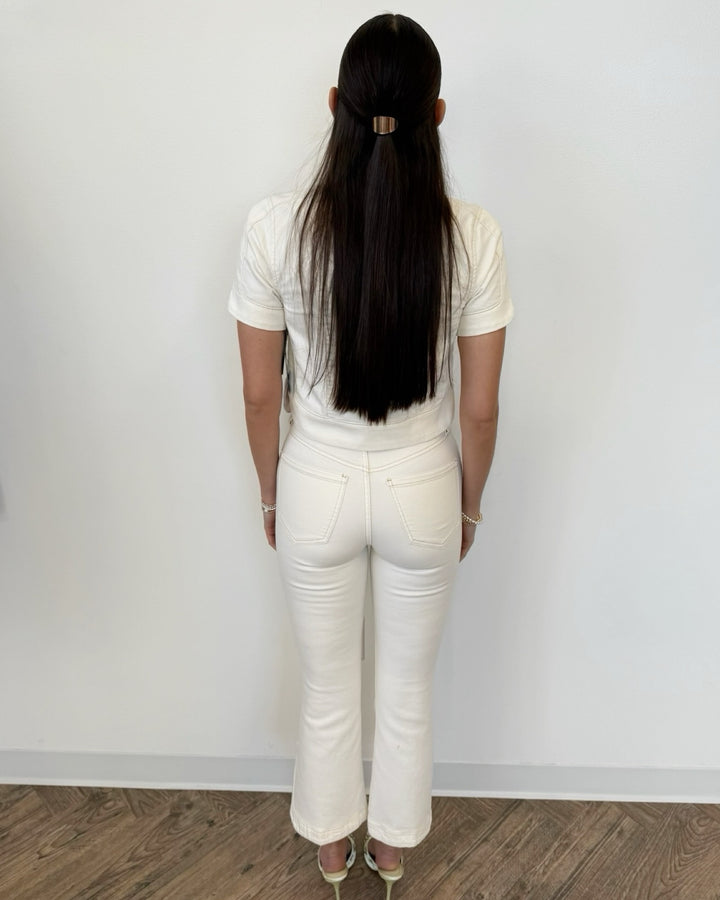 Liverpool High Rise Hannah Crop Flare with Tulip Hem