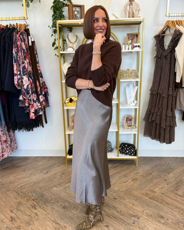 Leia Bias Midi Skirt