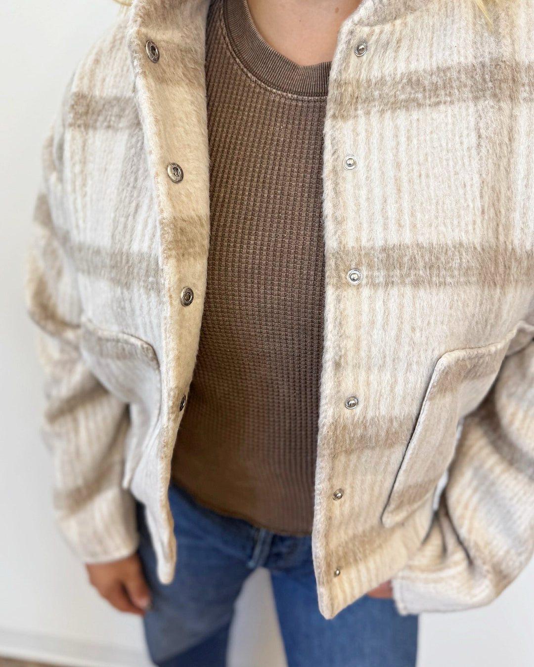 Milo Cropped Plaid Jacket
