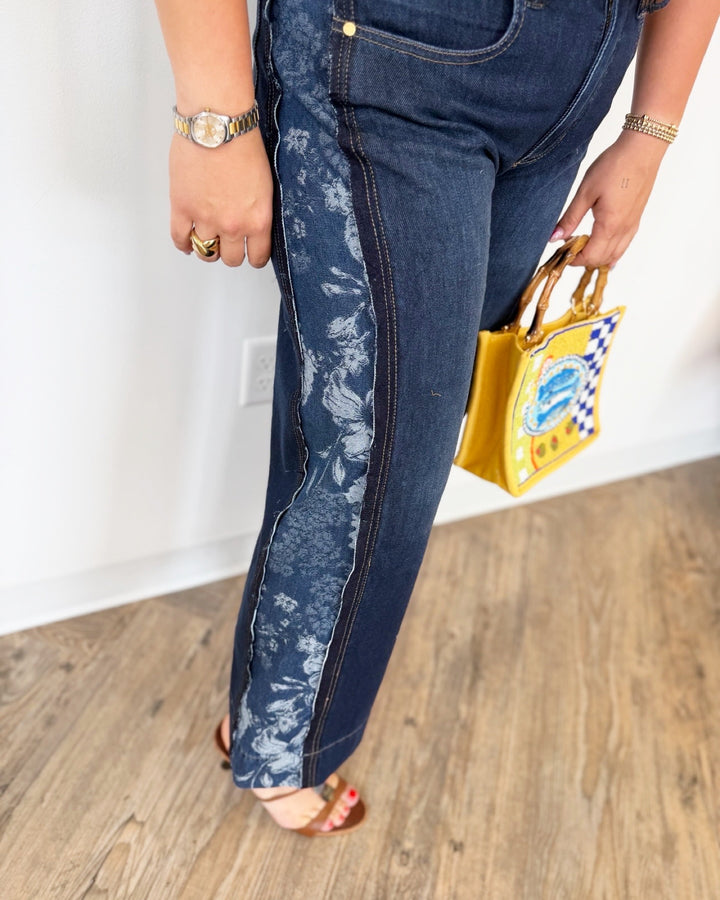 Liverpool Stride Wide Leg with Jacquard Blocking