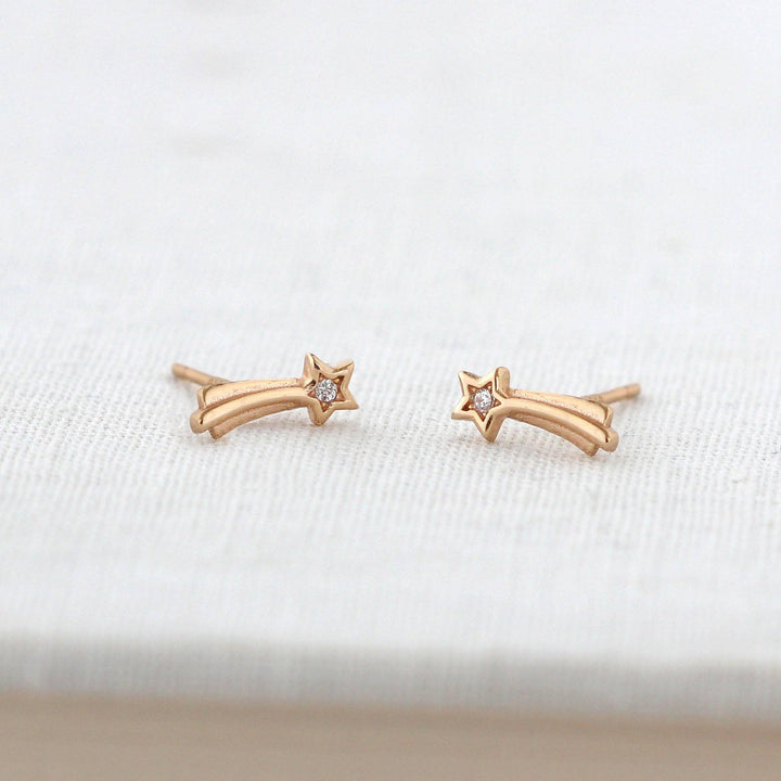 Kris Nations Shooting Star with Crystals Stud Earrings