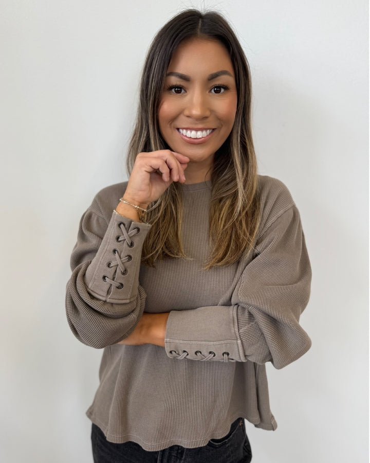 Mercy Long Sleeve With Laced Up Cuffs