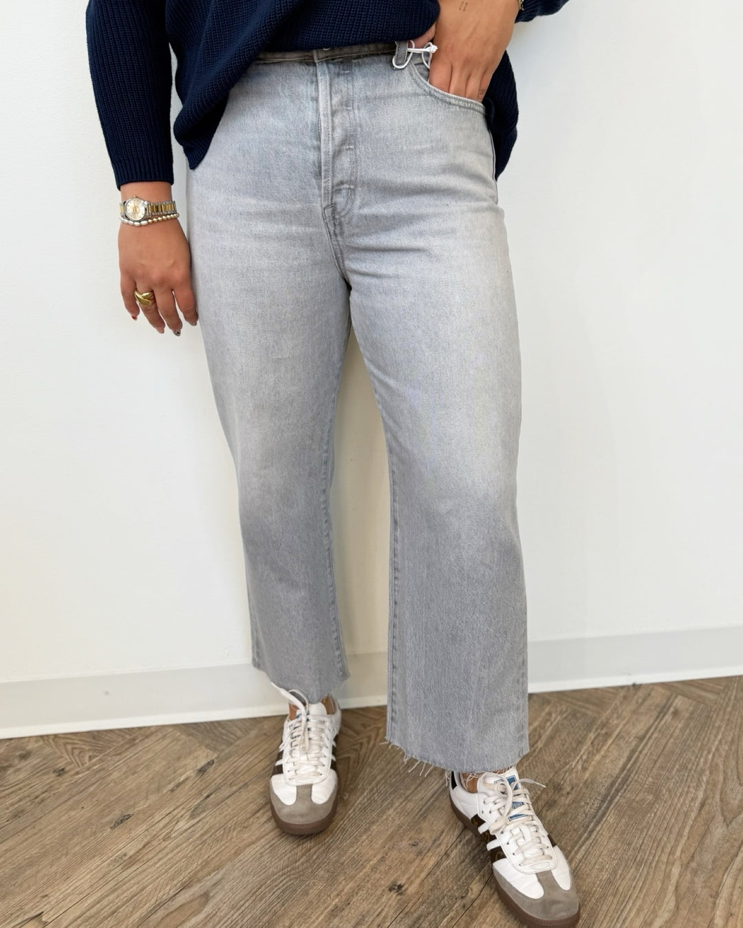 Evans Cropped Straight Leg Denim