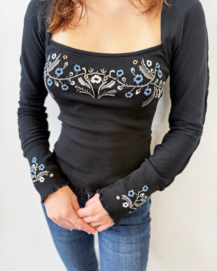 Free People Olivia Long Sleeve Top