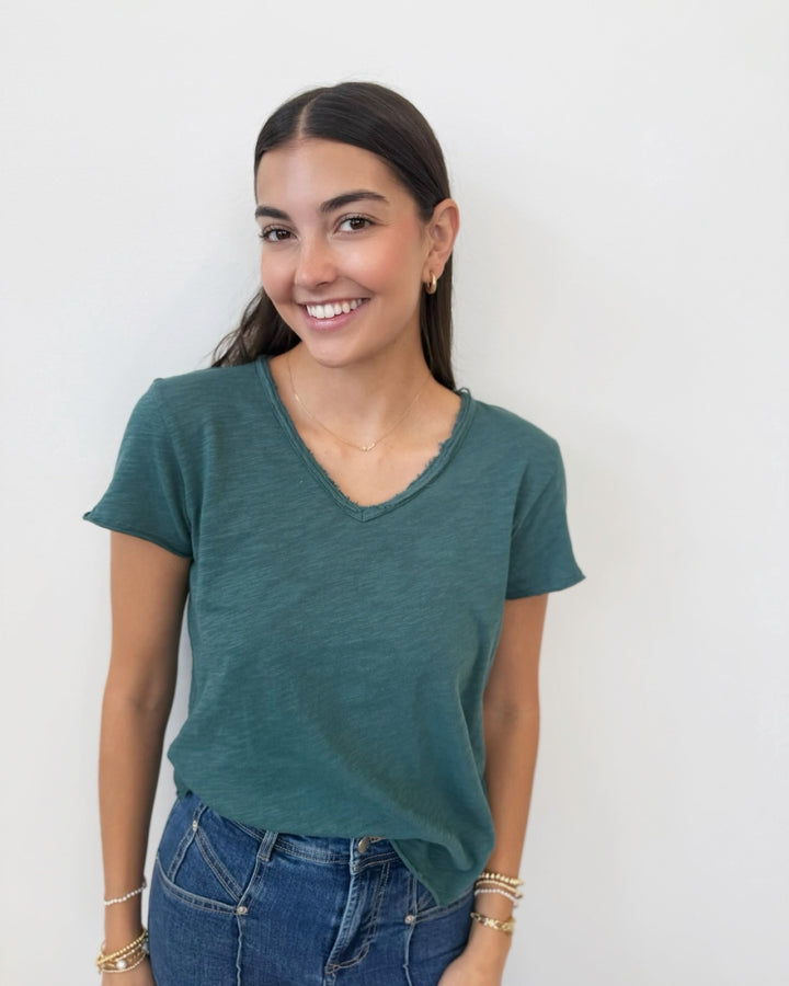 Dear John Vanya V-Neck Short Sleeve Relaxed Tee