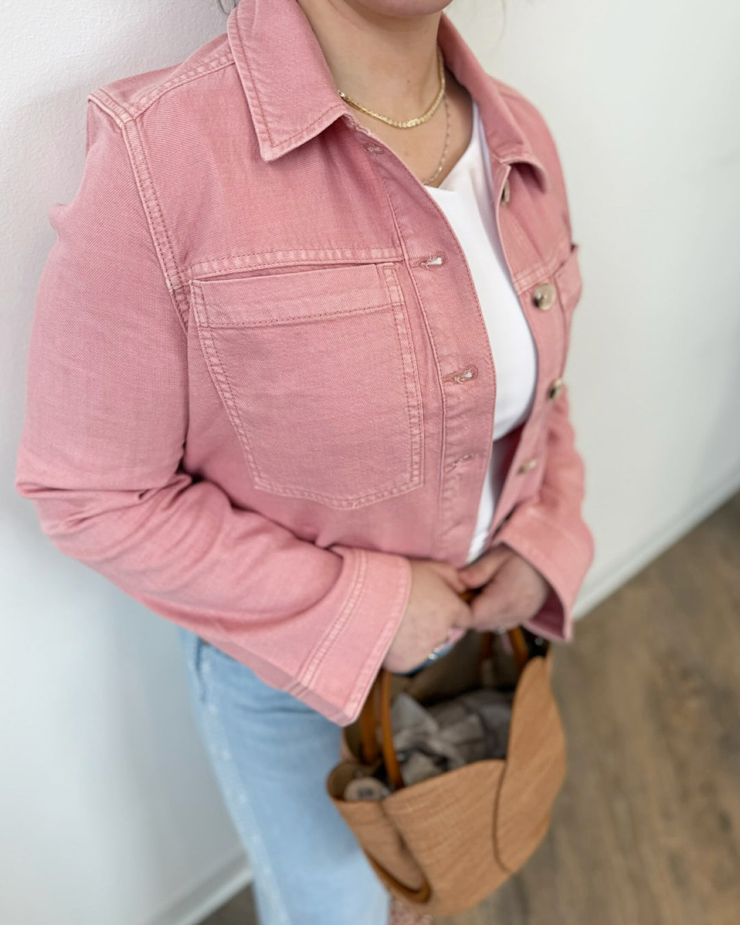 Liverpool High / Low Denim Shacket