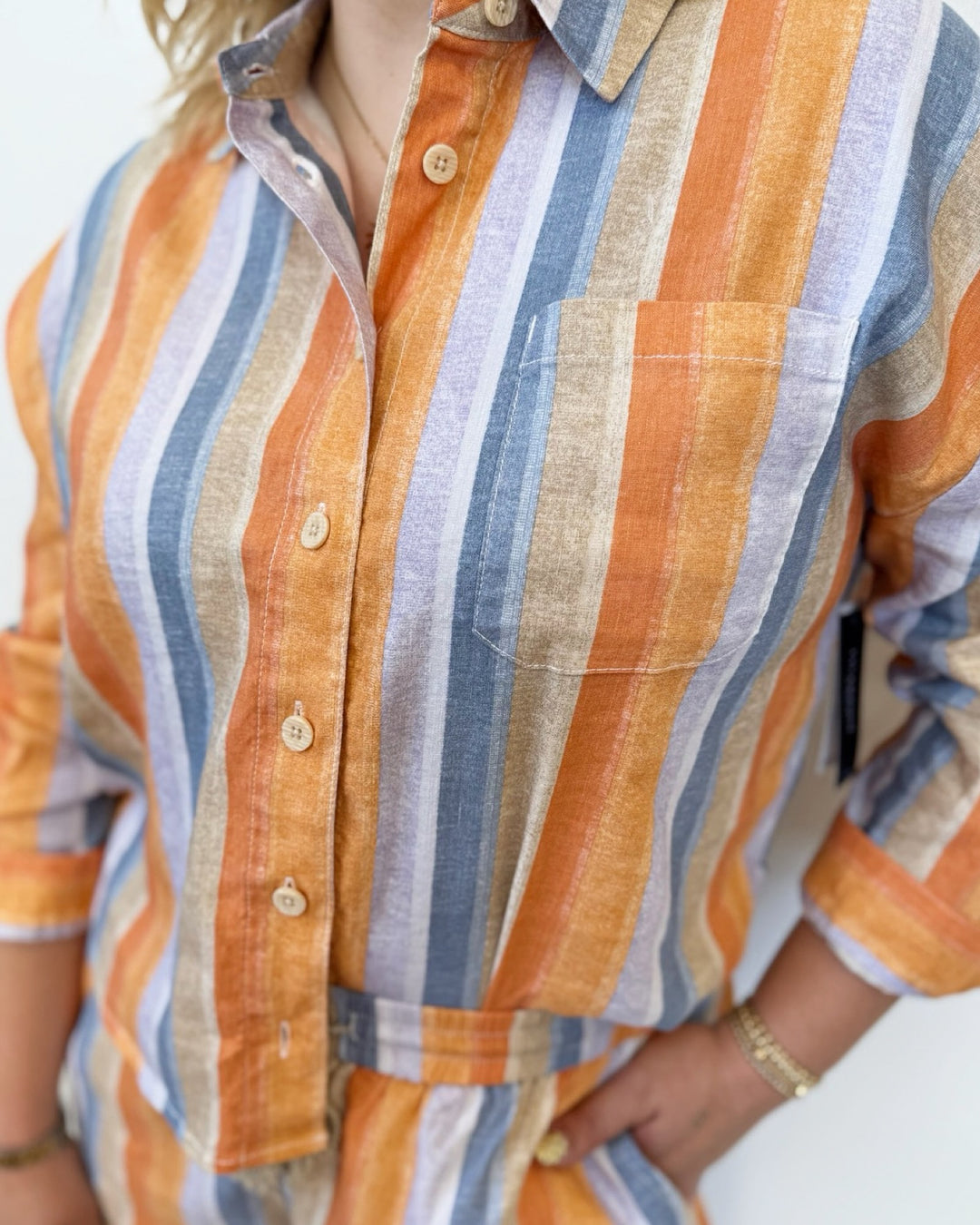 Liverpool Long Sleeve Relaxed Button Down Shirt