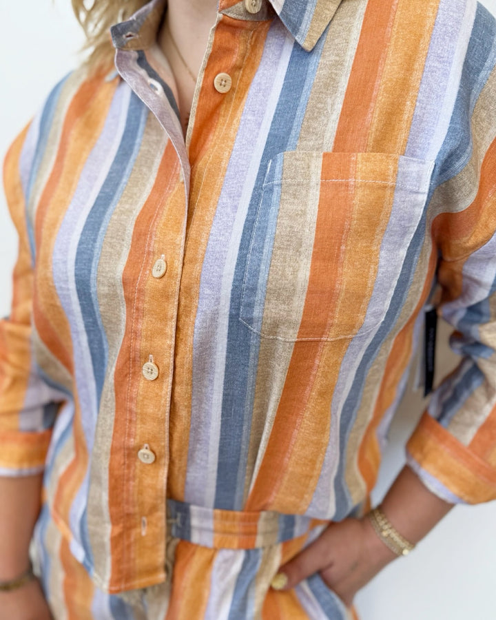 Liverpool Long Sleeve Relaxed Button Down Shirt