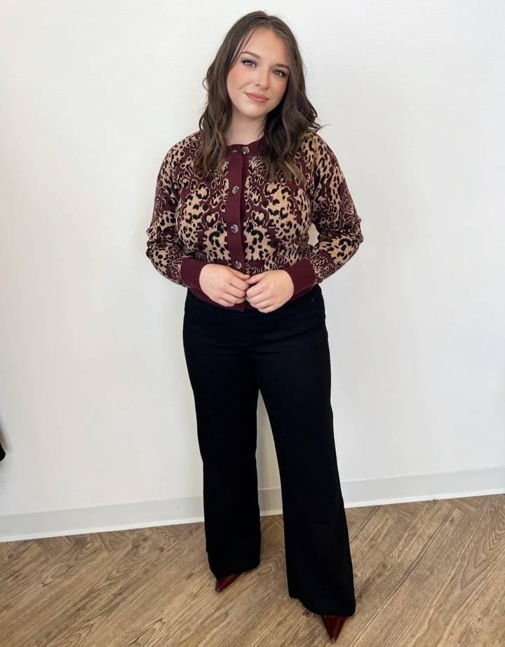 Vinnie Printed Long Sleeve Cardigan