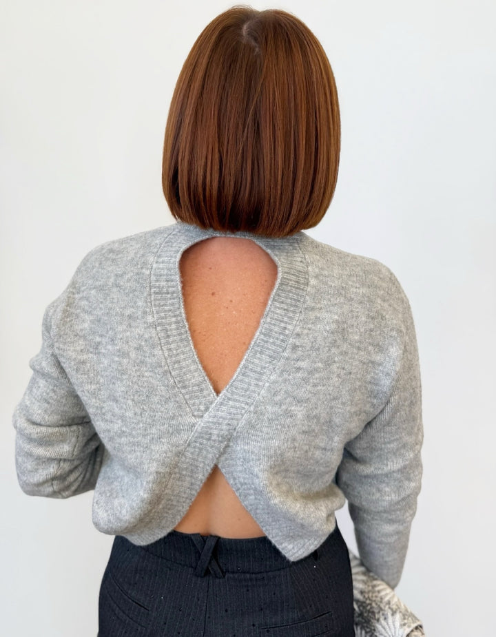Katereena Long Sleeve Top with Crossed Back