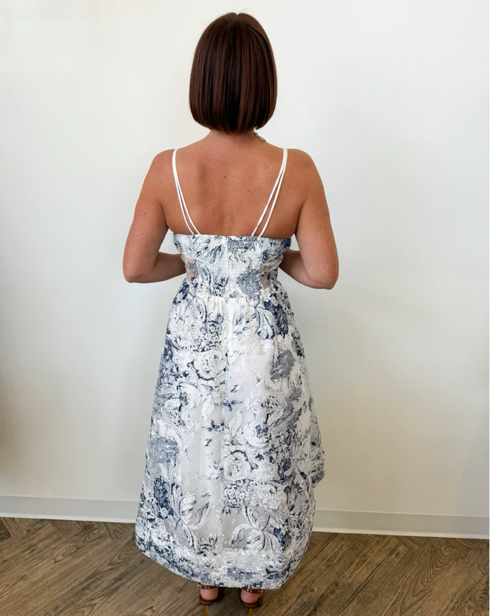 Dahlia Floral Printed Midi Dress