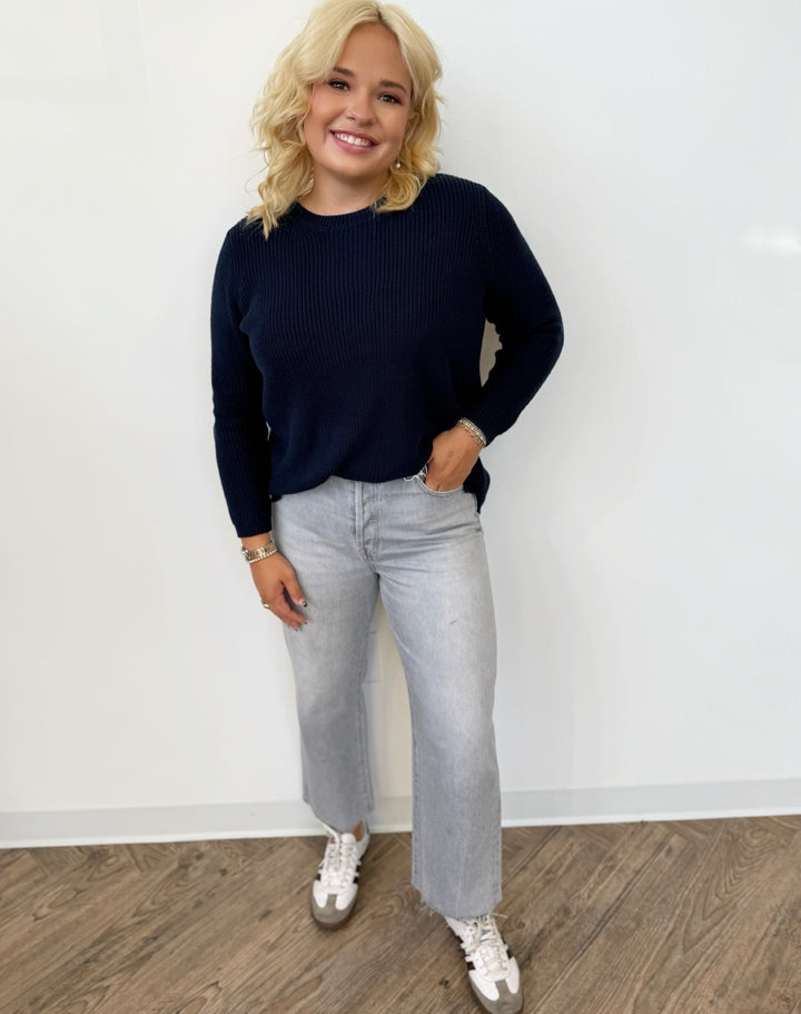 Evans Cropped Straight Leg Denim
