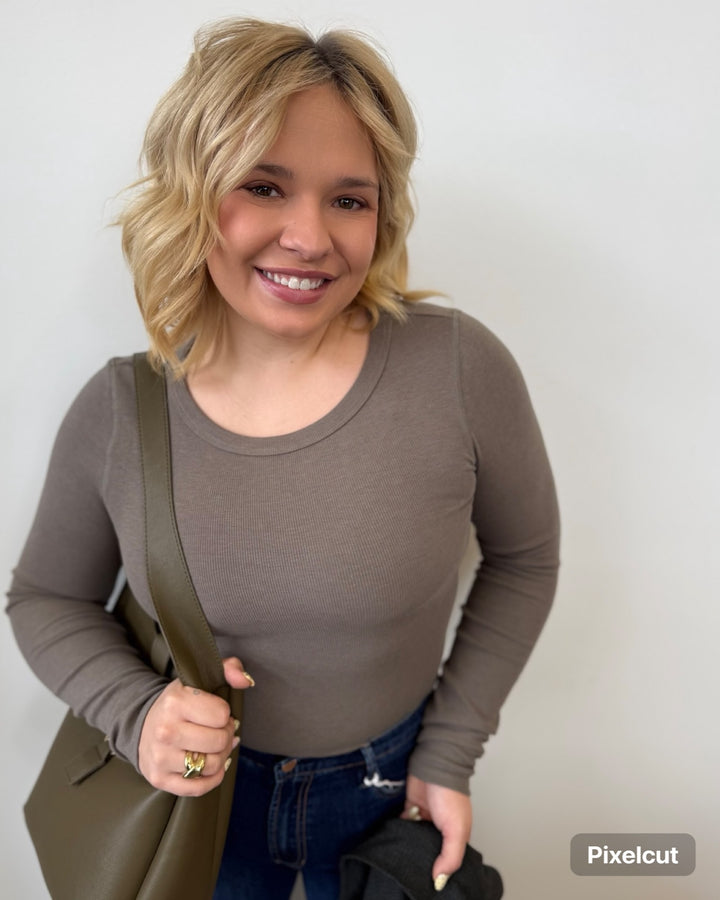 Z Supply Reane Slub Rib Long Sleeve Top