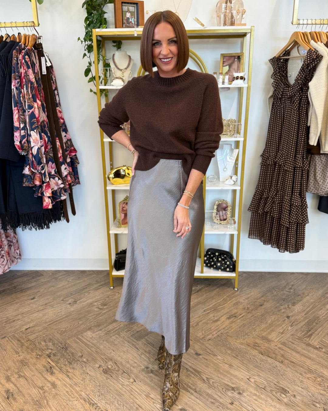 Leia Bias Midi Skirt