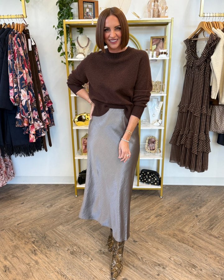 Leia Bias Midi Skirt