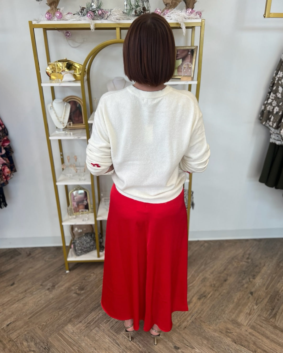 Peyton Satin Midi Skirt