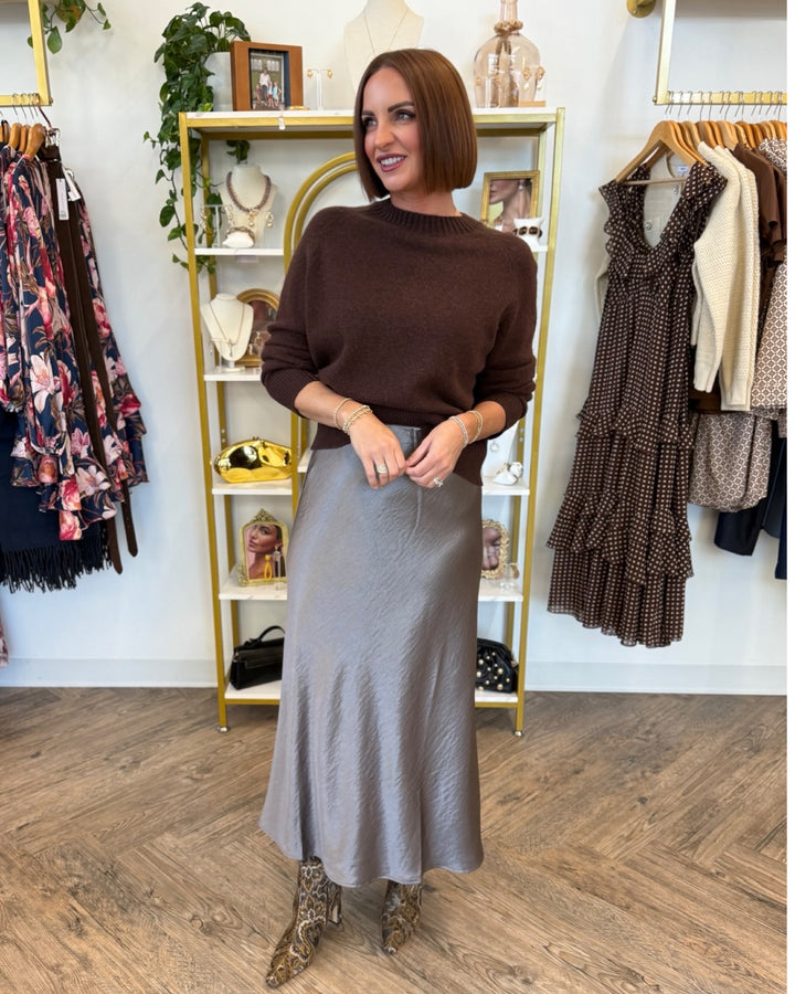 Leia Bias Midi Skirt