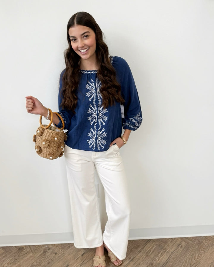 Liverpool Weekender Wide Leg Pant with 30" Inseam