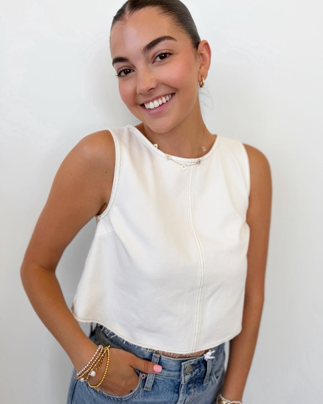Pistola Rue Cropped Swing Shirt
