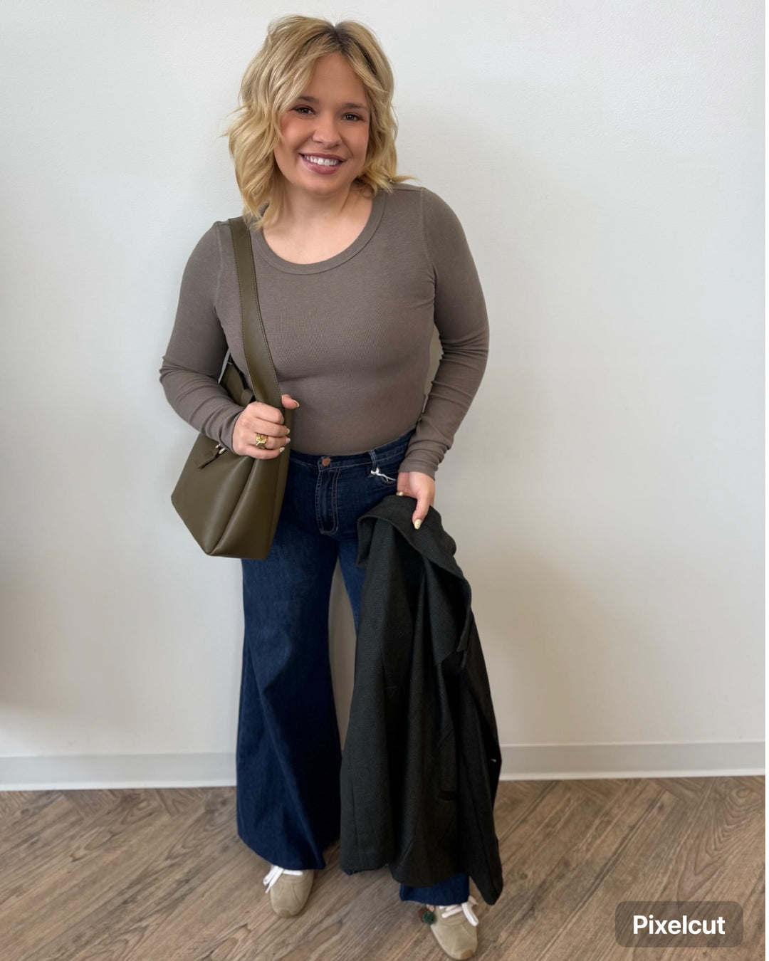 Z Supply Reane Slub Rib Long Sleeve Top