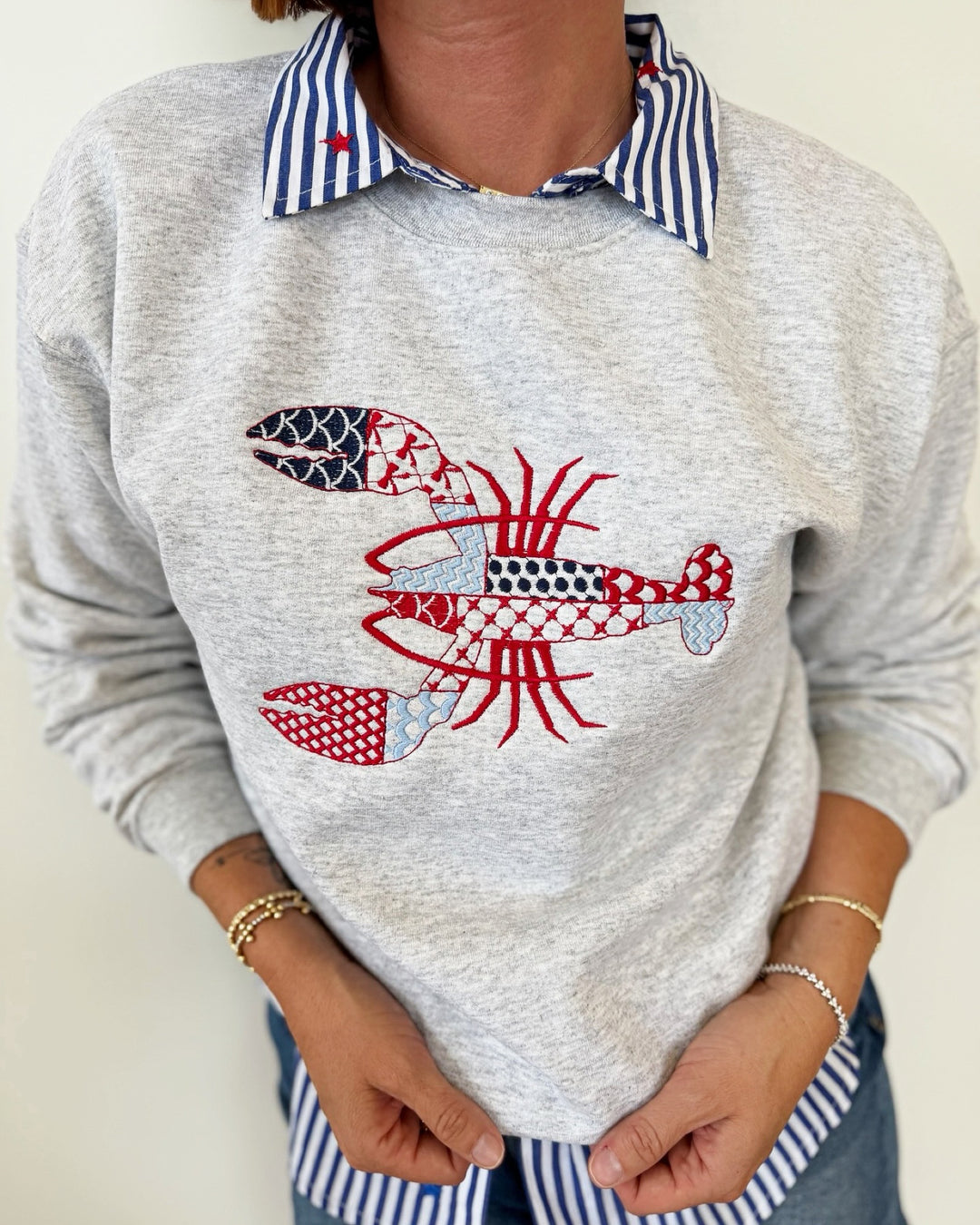 Summer in America Embroidered Pullover