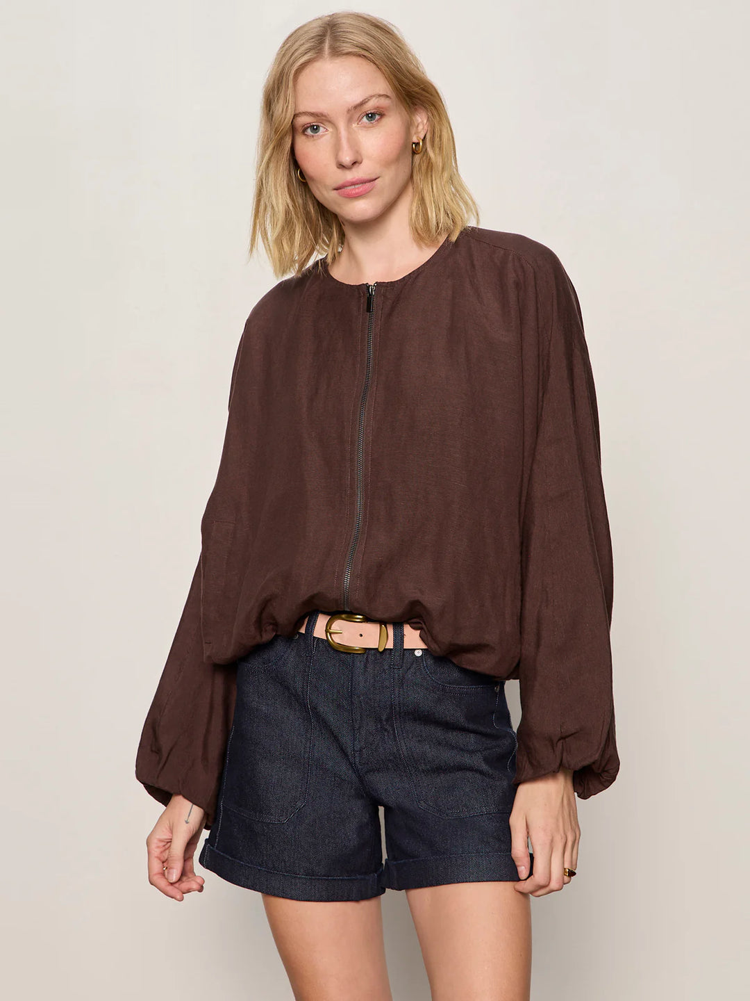 Sanctuary Linen Bubble Jacket